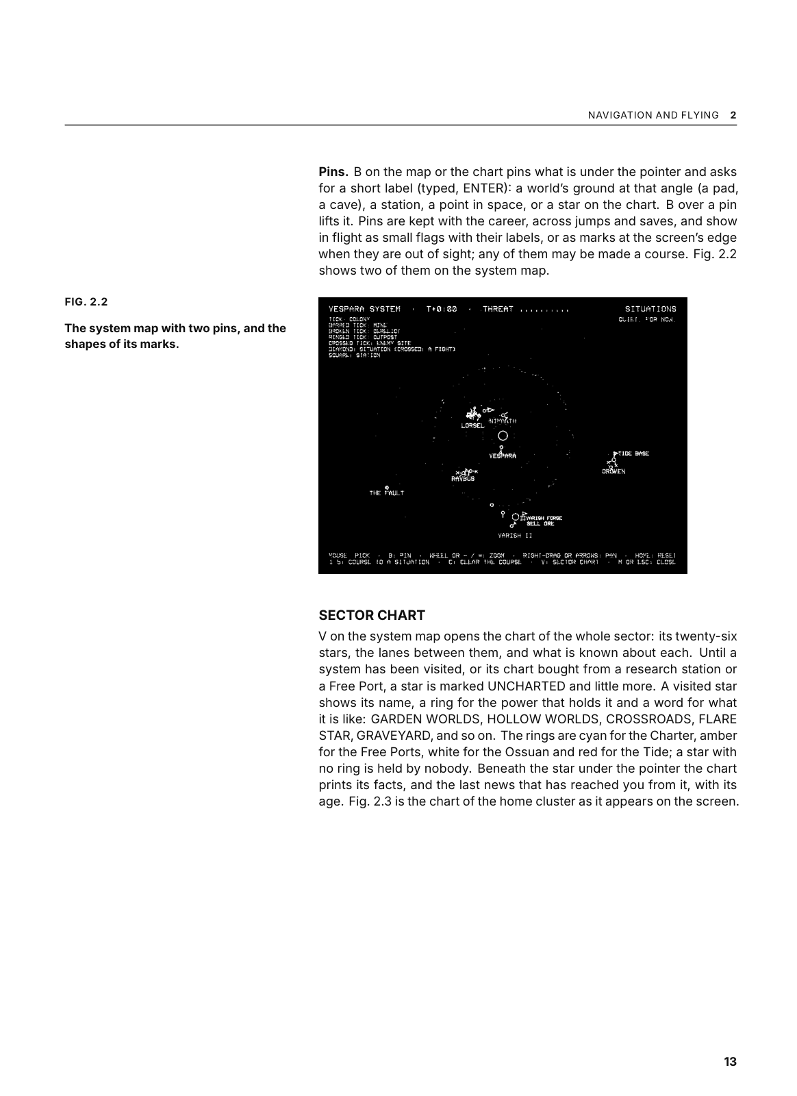 Manual page 13: the system map, continued.